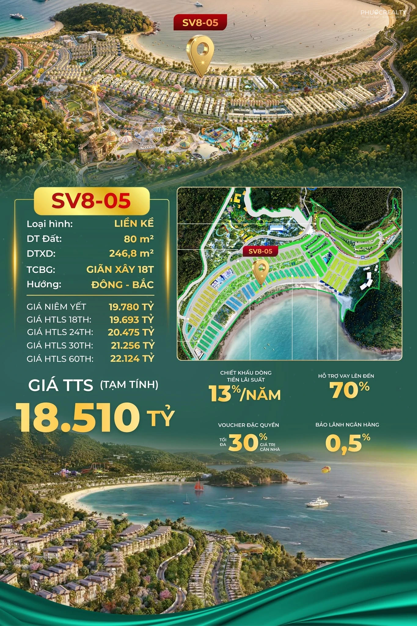 Bán căn liền kề Vinhomes Hải Vân Bay, 4 tầng, khu Đảo Ngọc sát biển Nam Chơn